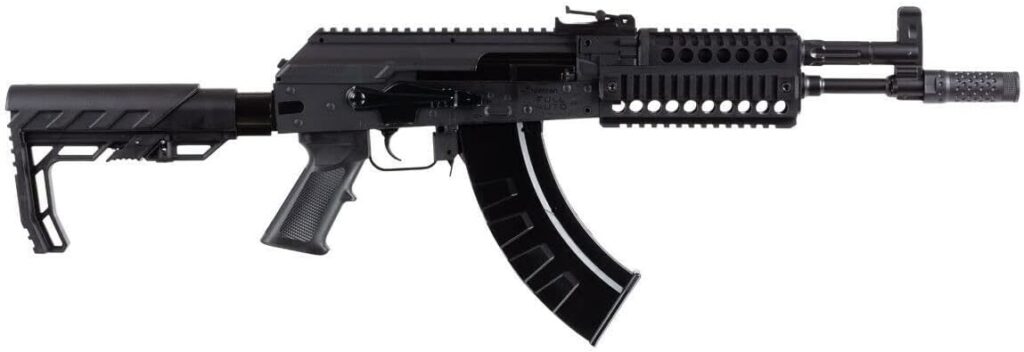 Crosman CAK1 Full Auto AK1 (Black) CO2 Powered, Full Auto BB Air Rifle with Folding Stock, Black