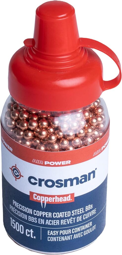 Crosman Copperhead 4.5mm Copper Coated BBs In EZ-Pour Bottle For BB Air Pistols And BB Air Guns