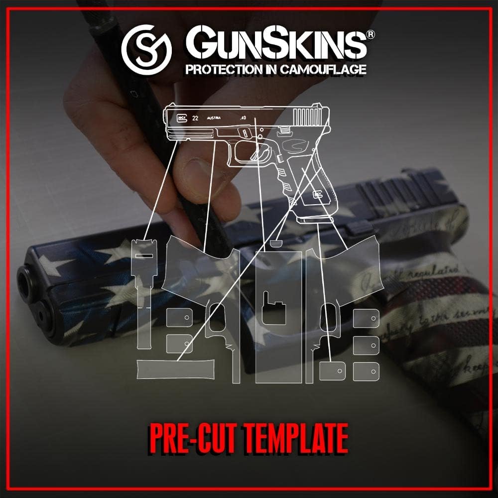 GunSkins Precut Pistol Skin for Glock 19 - Compatible with Airsoft AEG BB Gun - Vinyl Gun Wrap - Easy to Install - 100% Waterproof - Matte Finish - Made in USA