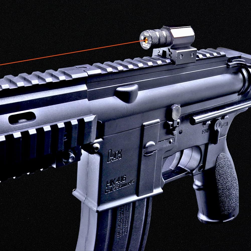 MOSANDON Compact Tactical Red/Green Beam Laser Sight,Laser Dot Sight Scope for Rifles Pistols Handguns fits Standard 20mm/11mm Picatinny Rail Mount
