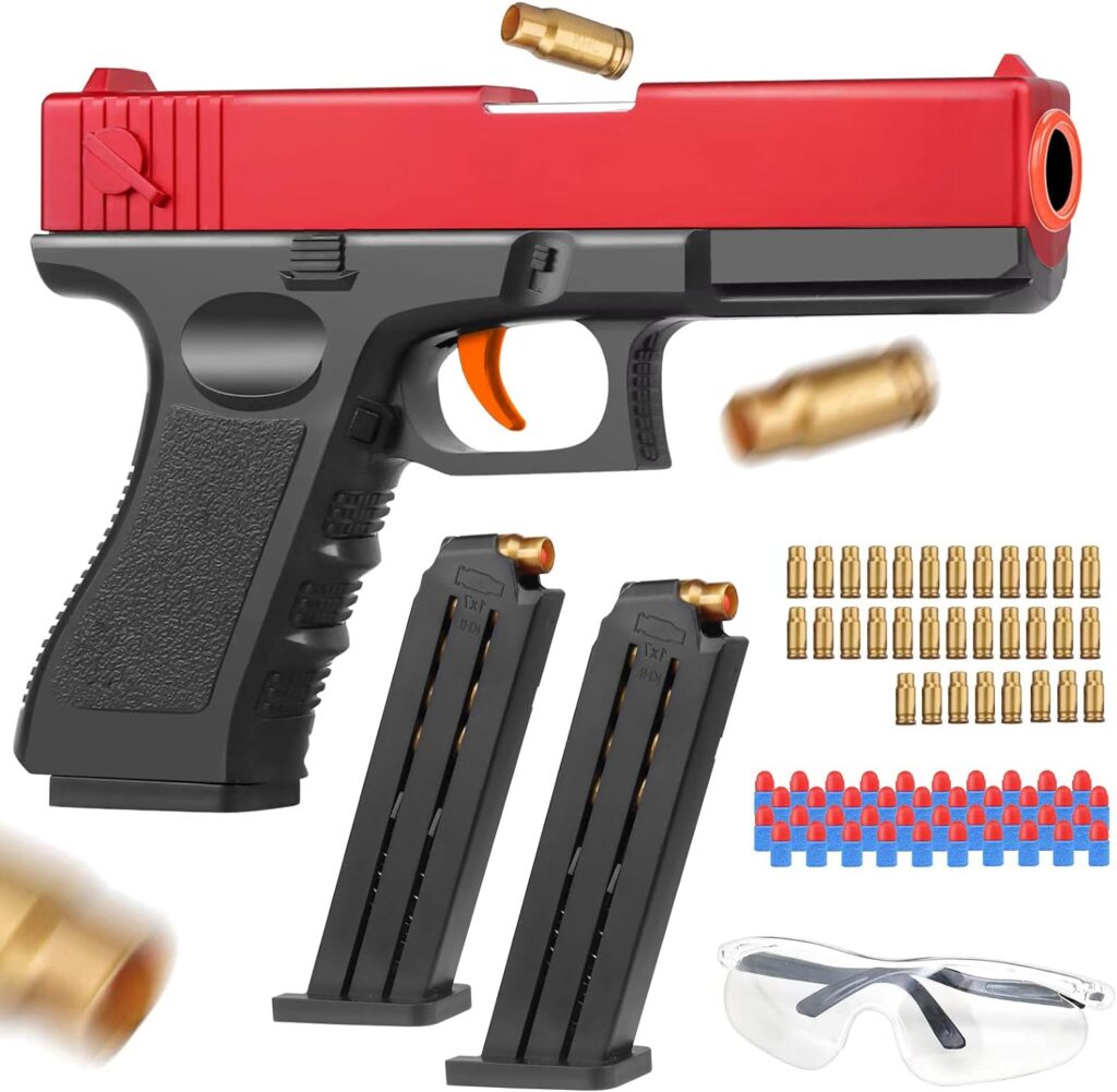 Toy Gun with Jump Mag, Soft Bullets Toys Foam Blaster with 40 Pcs EVA Darts, Shooting Games Education Toy for 6,7,8,9,14+ Kids Boys Gifts
