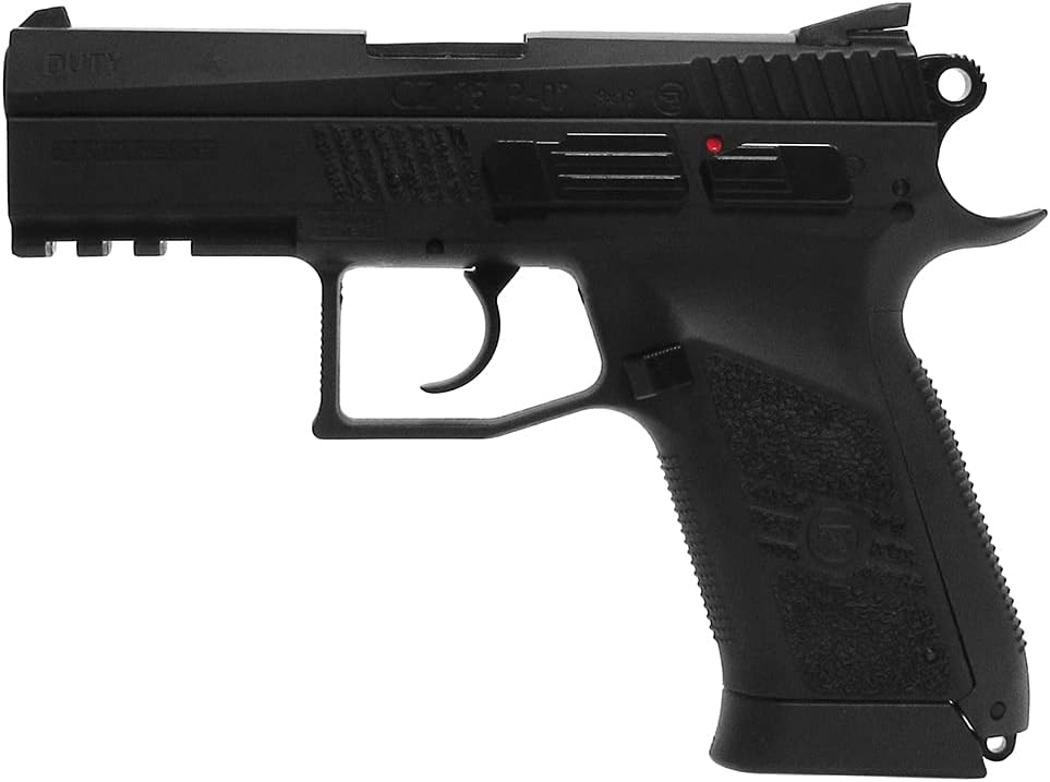 ASG CZ 75 P-07 Duty Black and Two-Tone CO2 BB Gun Pistol .177 Cal Steel, Blowback and Non-Blowback